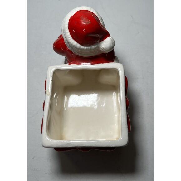Vintage Santa Claus Christmas Ceramic Planter Brazil 1950s Retro Decor - Picture 5 of 14
